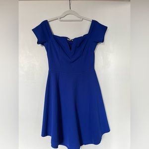 Off-the-Shoulder Royal Blue Dress